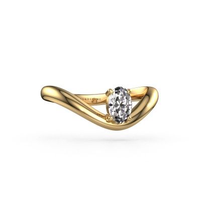 Engagement ring Femke OVL 585 gold diamond 0.40 crt