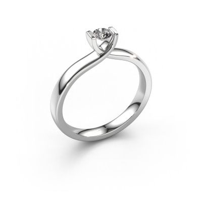 Ring Noor 585 white gold zirconia 3.7 mm