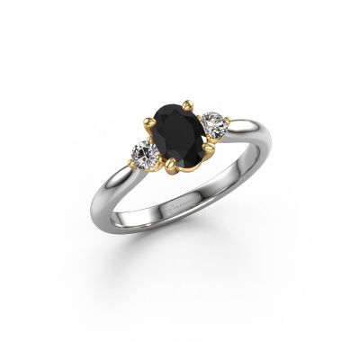 Verlovingsring Lieselot OVL 585 witgoud zwarte diamant 1.24 crt
