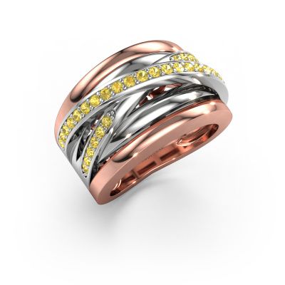 Ring Clair 3 585 rose gold yellow sapphire 1.5 mm