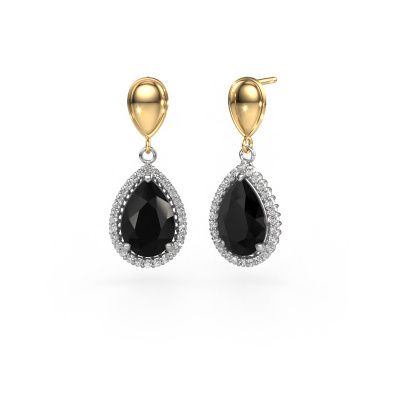 Pendants d'oreilles Tilly per 1 585 or blanc diamant noir 7.62 crt