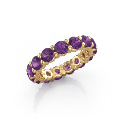 Ring Heddy rnd 4.2 585 gold amethyst 4.2 mm