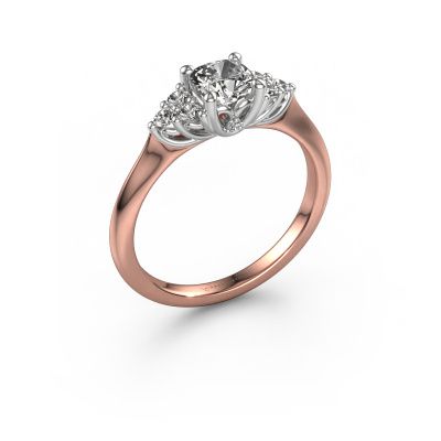 Engagement ring Felipa CUS 585 rose gold lab grown diamond 0.893 crt