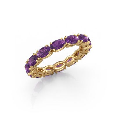 Ring Vivienne OVL 5x3 585 gold amethyst 5x3 mm