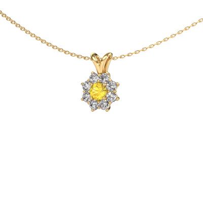 Pendant Carolyn 585 gold yellow sapphire 4 mm