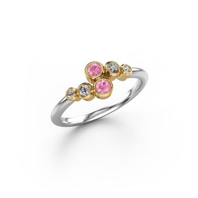 Ring Lonnie 585 white gold pink sapphire 2.5 mm