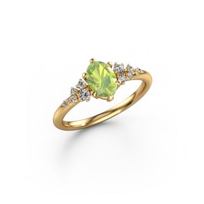 Ring Royce OVL 585 gold peridot 7x5 mm