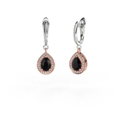 Drop earrings Ginger 2 585 rose gold black diamond 2.265 crt