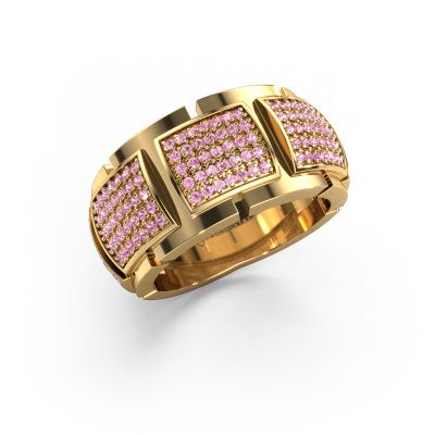 Ring Laura 585 gold pink sapphire 1 mm