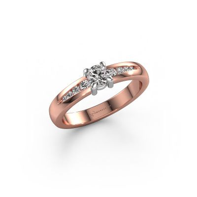 Verlobungsring Zohra 585 Roségold Zirkonia 4 mm