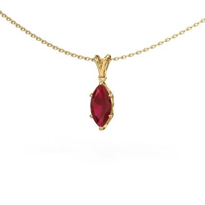 Pendant Sam MRQ 585 gold ruby 10x5 mm