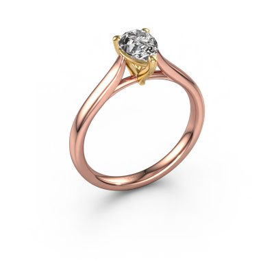 Engagement ring Mignon per 1 585 rose gold zirconia 7x5 mm