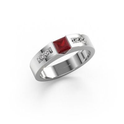 Engagement ring Arlena 2 585 white gold ruby 4 mm