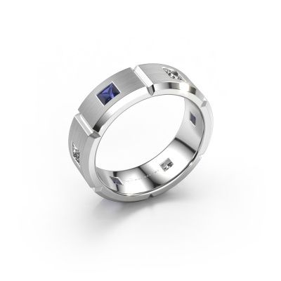 Men's ring Steve 585 white gold sapphire 3 mm