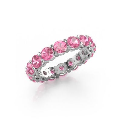 Stackable ring Michelle full 4.0 950 platinum pink sapphire 4 mm