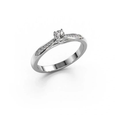 Bague de fiançailles Mia 2 950 platine diamant 0.08 crt