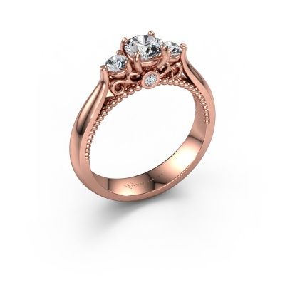 Verlovingsring Tiffani 585 rosé goud lab-grown diamant 0.74 crt