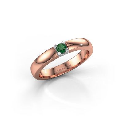 Ring Rianne 1 585 Roségold Smaragd 3 mm