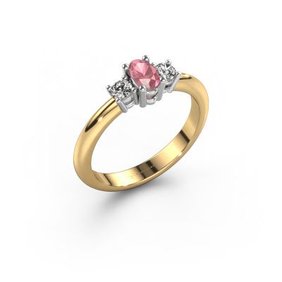 Engagement ring Karie 585 gold tourmaline pink 5x3 mm