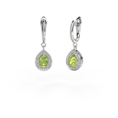 Drop earrings Ginger 2 950 platinum peridot 7x5 mm