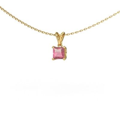 Pendant Sam SQR 585 gold tourmaline pink 4.5 mm
