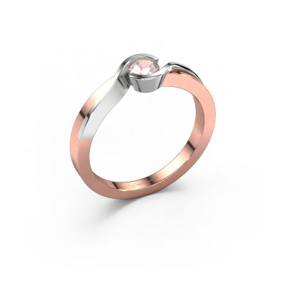 Ring Lola 585 rose gold morganite champagne 4 mm