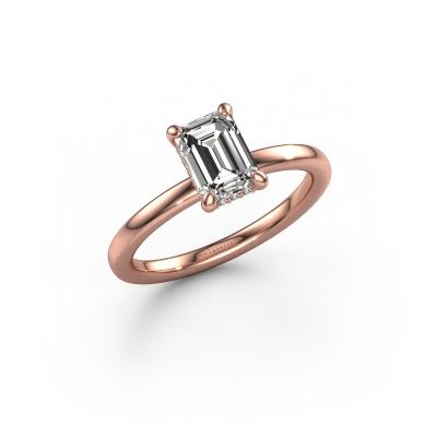 Verlovingsring Simone EME 2 585 rosé goud zirkonia 7x5 mm