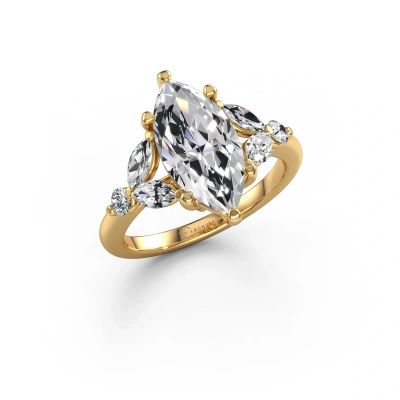 Engagement ring Megan MRQ 585 gold lab grown diamond 2.50 crt