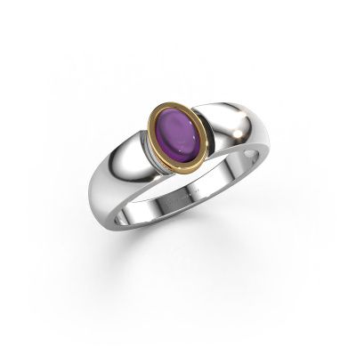 Ring Tonneke 585 Weißgold Amethyst 6x4 mm
