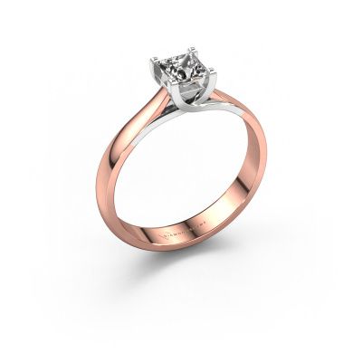 Verlobungsring Mia Square 585 Roségold Diamant 0.40 crt