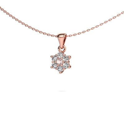 Necklace Chantal 585 rose gold morganite champagne 2.4 mm