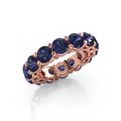 Stackable ring Michelle full 5.0 585 rose gold sapphire 5 mm