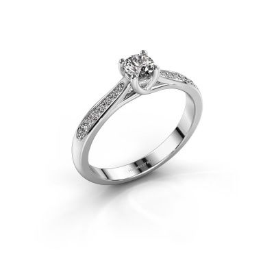 Bague de fiançailles Mia 2 585 or blanc diamant 0.30 crt