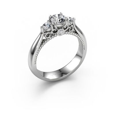 Verlovingsring Tiffani 585 witgoud lab-grown diamant 0.74 crt