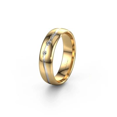 Bague d'amitié WH0907L35X 585 or jaune zircone ±5x1.4 mm