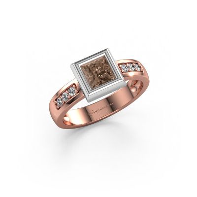 Ring Charlotte Square 585 Roségold Braun Diamant 0.80 crt