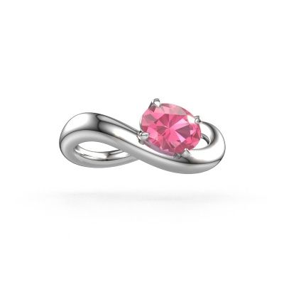 Verlobungsring Chloe OVL 585 Weißgold Pink Saphir 7,5x5,5 mm