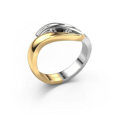 Ring Erin 585 gold black diamond 0.156 crt