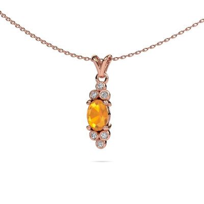 Pendant Lucy 2 585 rose gold citrin 7x5 mm