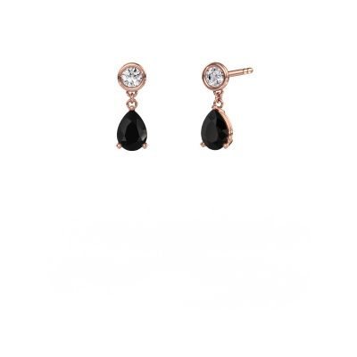 Pendants d'oreilles Lacey PER 585 or rose diamant noir 2.30 crt