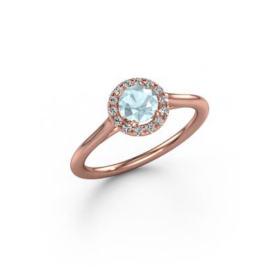 Engagement ring Seline rnd 1 585 rose gold aquamarine 5 mm