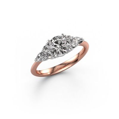 Engagement ring Melani RND 585 rose gold zirconia 6 mm