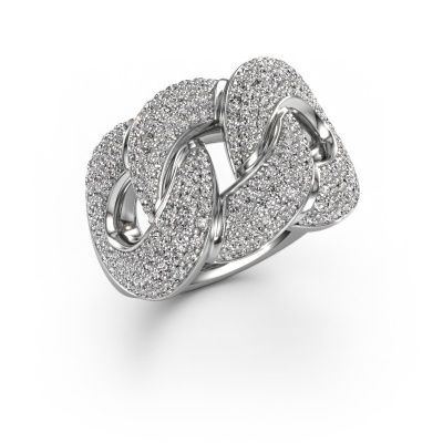 Ring Kylie 3 15mm 950 Platin Zirkonia 0.8 mm