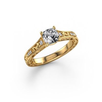 Bague de fiançailles Mallory CUS 585 or jaune diamant synthétique 1.00 crt