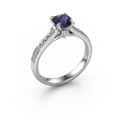 Engagement ring Valorie cus 2 585 white gold sapphire 5.5 mm