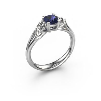 Engagement ring Amie cus 950 platinum sapphire 5 mm