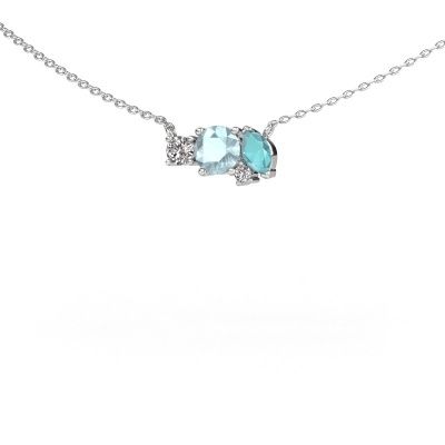 Pendant Frauke RND 950 platinum aquamarine 5 mm