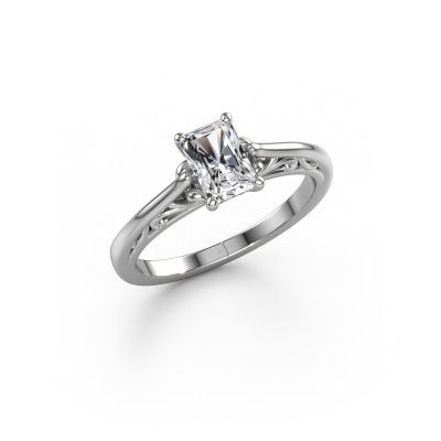 Engagement ring Shannon rad 950 platinum lab-grown diamond 0.75 crt