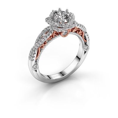 Engagement ring Lysanne 585 white gold lab-grown diamond 1.45 crt