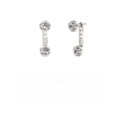 Boucles d'oreilles Halle 585 or blanc diamant 1.00 crt